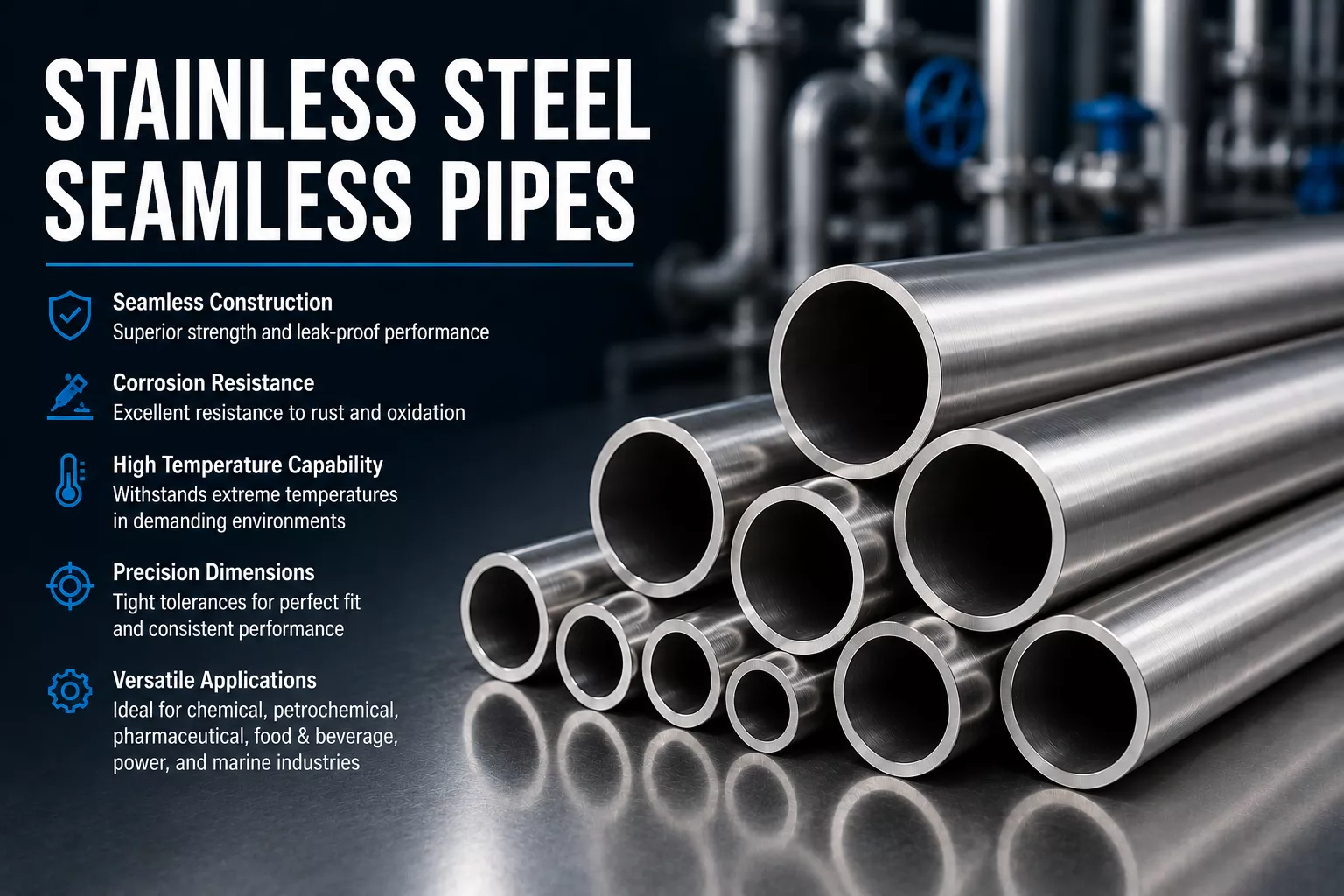 Stainless Steel Seamless Pipes Manufacturer in India